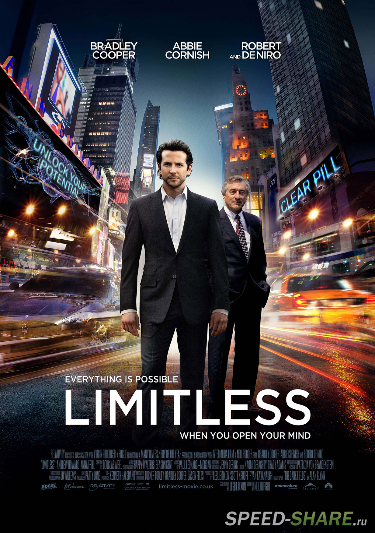 Области тьмы / Limitless (2011) BDRip 720p | Лицензия | Unrated Extended Cut